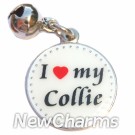 JR121 I Love My Collie ORing Charm