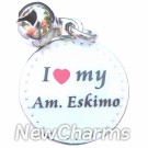 JR123 I Love My American Eskimo ORing Charm