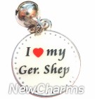 JR135 I Love My German Shepherd ORing Charm