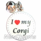 JR141 I Love My Corgi ORing Charm