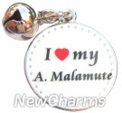 JR143 I Love My Alaskan Malamute ORing Charm