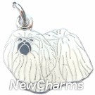 JR144 Pekingese White ORing Charm