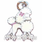 JR154 Poodle White ORing Charm