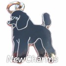 JR168 Poodle Black ORing Charm