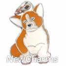 JR188 Corgi Brown ORing Charm