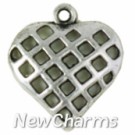 JS106 Silver Checkered Heart ORing Charm