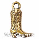 JT126 Gold Cowboy Boot ORing Charm