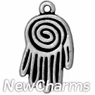 JT165 O-Ring Dangle Silver Spiral Hand 