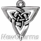 JT177 O-Ring Dangle Silver Celtic Triangle 