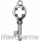 JT182 O-Ring Dangle Silver Quaterfoil Key 