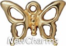 JT204 Gold Open Butterfly O-Ring Charm 