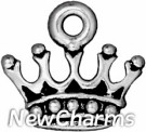 JT213 Silver Crown O-Ring Charm 