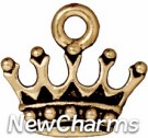 JT214 Gold Crown O-Ring Charm 