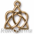 JT226 Gold Celtic Open Heart O-Ring Charm 