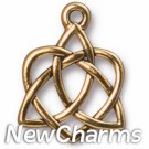 JT226 Gold Celtic Open Heart O-Ring Charm 