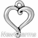 JT229 Silver Jubilee Open Heart O-Ring Charm 