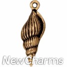 JT242 Gold Shell O-Ring Charm 