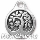 JT243 Silver Tree O-Ring Charm 