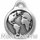 JT245 Silver Earth O-Ring Charm 
