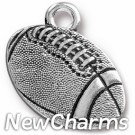 JT310 Silver Football O-Ring Charm 