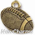 JT311 Gold Football O-Ring Charm 