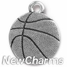 JT312 Silver Basketball O-Ring Charm 