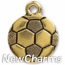 JT315 Silver Soccer Ball O-Ring Charm 