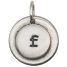 JT406 Letter F Charm with O-Ring