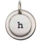 JT408 Letter H Charm with O-Ring