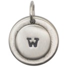 JT423 Letter W Charm with O-Ring