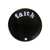 DA935 Faith Plate in Black for 25mm Locket
