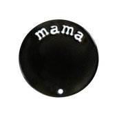 DA938 Mama Plate in Black for 25mm Locket