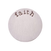 DA941 Faith Plate in Silver for 25mm Locket