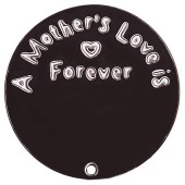 DA946 Mothers Love is Forever Plate in Black for 30mm Locket