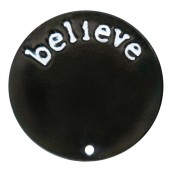 DA947 Believe Plate in Black for 30mm Locket