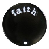 DA953 Faith Plate in Black for 30mm Locket