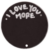 DA961 Love You More Plate in Black for 30mm Locket