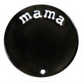 DA962 Mama Plate in Black for 30mm Locket