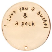 DA971 Love You Bushel and a Peck in Gold for 30mm Locket