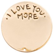 DA972 Love You More in Gold for 30mm Locket