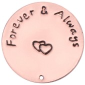 DA978 Forever and Always Plate in Rose Gold for 30mm Locket