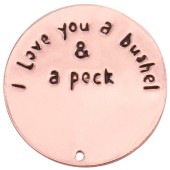 DA979 Love You Bushel and a Peck Plate in Rose Gold for 30mm Locket