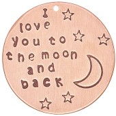 DA980 To the Moon and Back Plate in Rose Gold for 30mm Locket