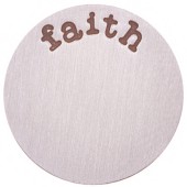 DA987 Faith Plate in Silver for 30mm Locket