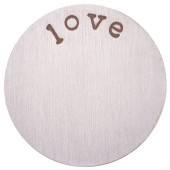 DA991 Love Plate in Silver for 30mm Locket