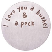 DA992 Love You Bushel and a Peck Plate in Silver for 30mm Locket