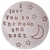 DA994 To the Moon and Back Plate in Silver for 30mm Locket