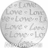 Brushed Silver Handwritten Love Disk