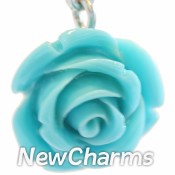 CH209 Big Aqua Flower Dangle