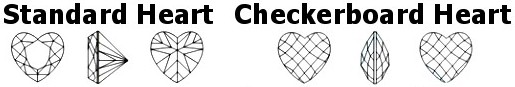 Standard and Checkerboard Heart Birthstones